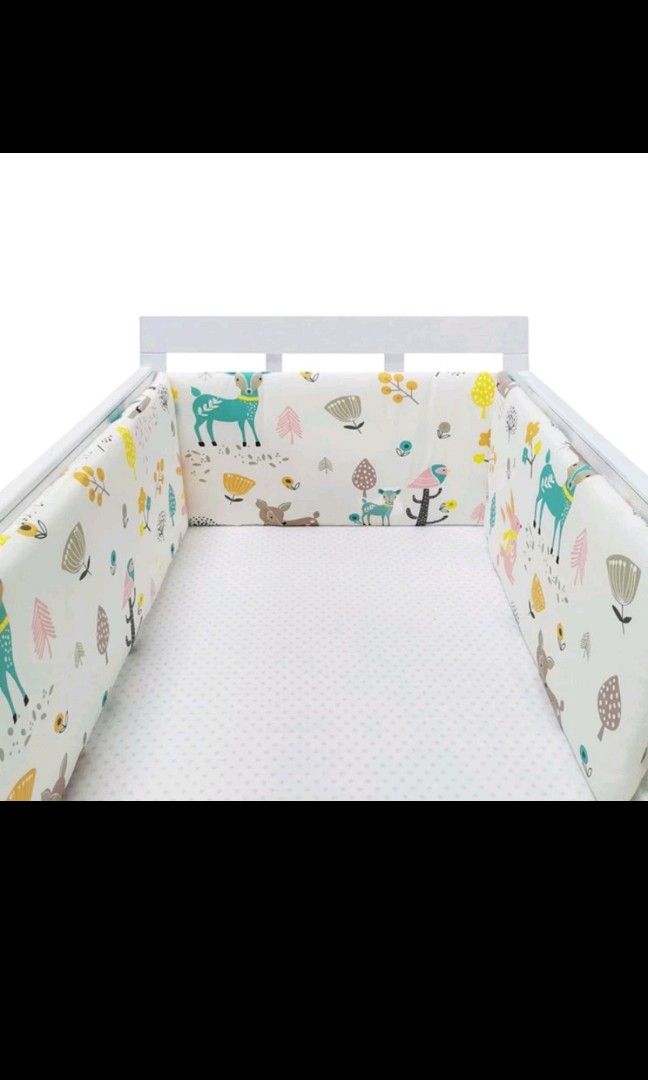 Baby crib bumper cotton thick cushion cot protector