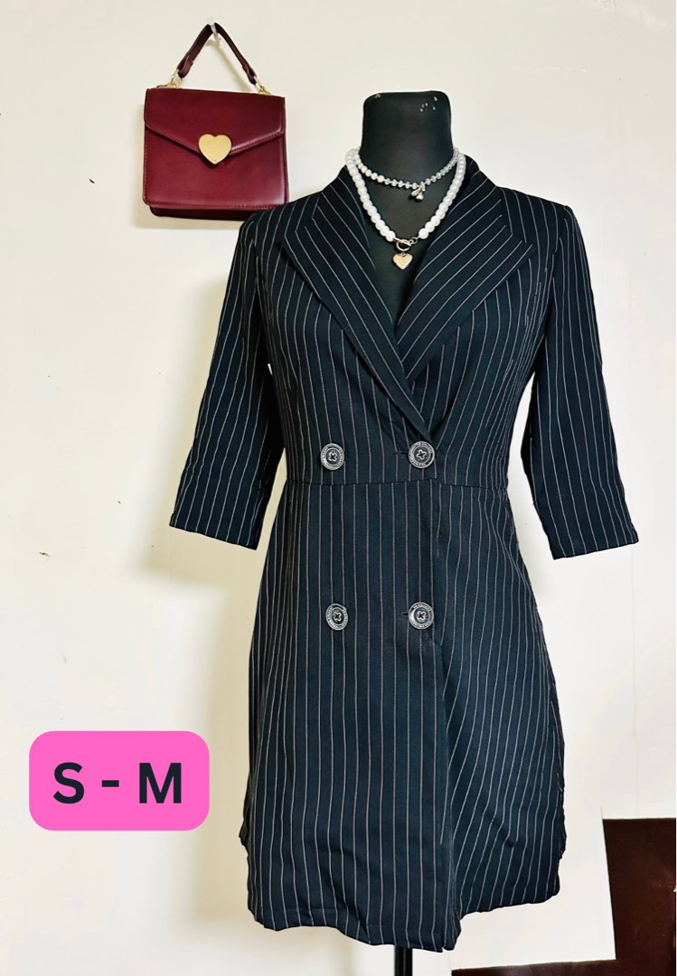 Black Coat Dress, Women's Fashion, Dresses & Sets, Dresses on Carousell