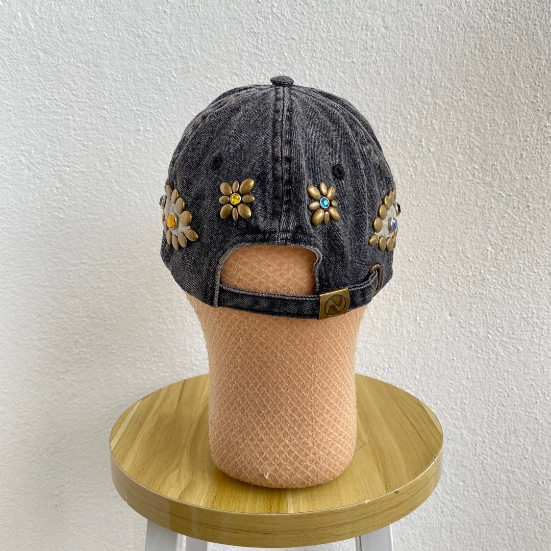 Black distressed cap deals