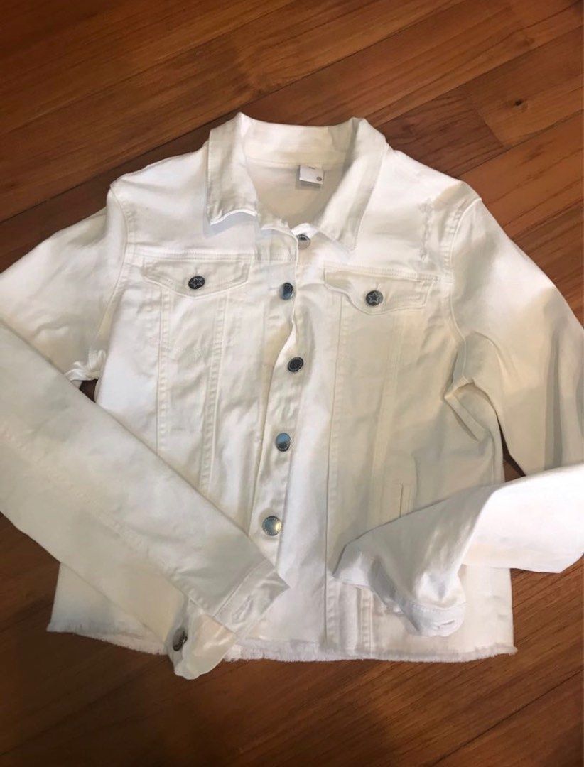 White button up jacket discount