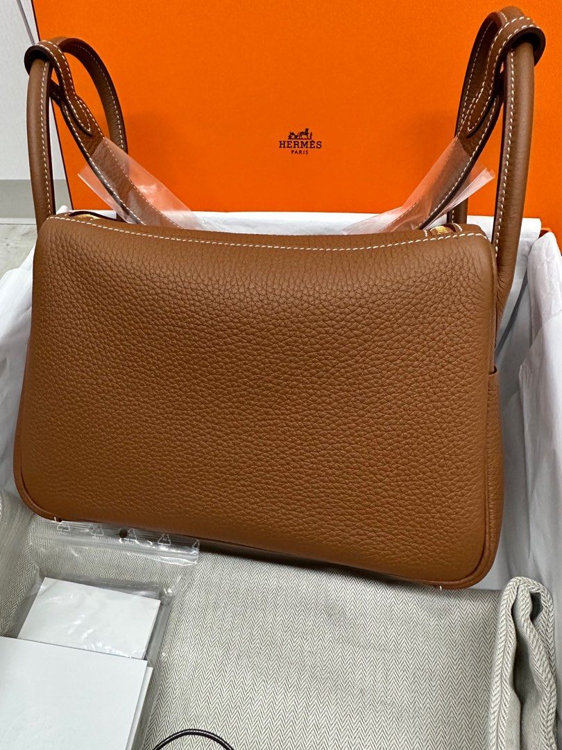 Brand new Hermes lindy 26 gold on gold, Luxury, Bags & Wallets on