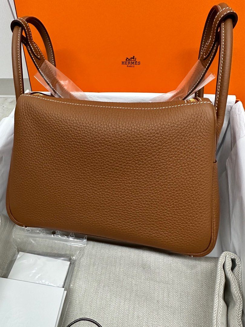 Hermes, Bags, Brand New Hermes Lindy 26 Gold Color Silver Hardware