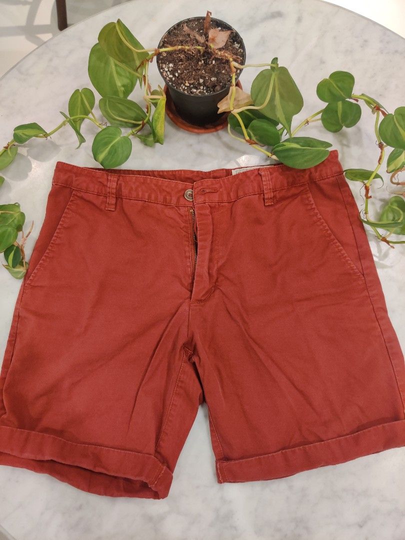 Brick Red Chino Shorts From Taiwan