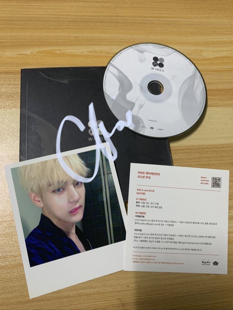 BTS Wings Album unsealed complete inclusions w/ Taehyung Pola, Hobbies