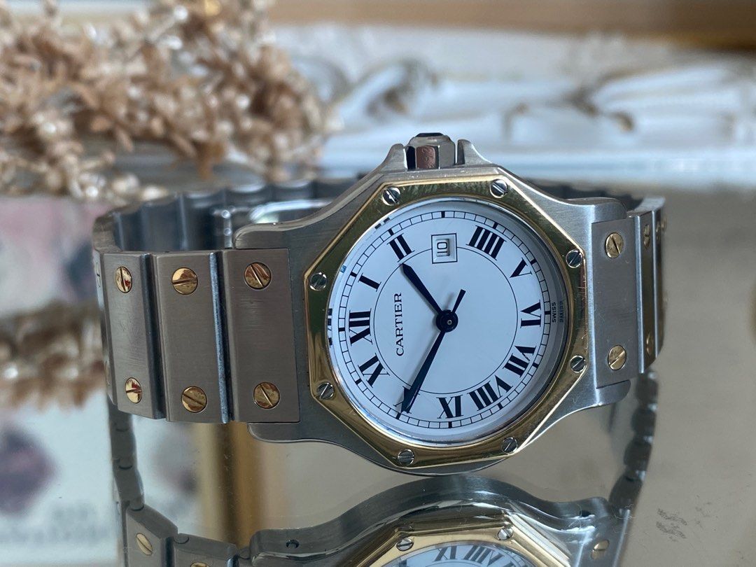 Cartier santos store octagon mens