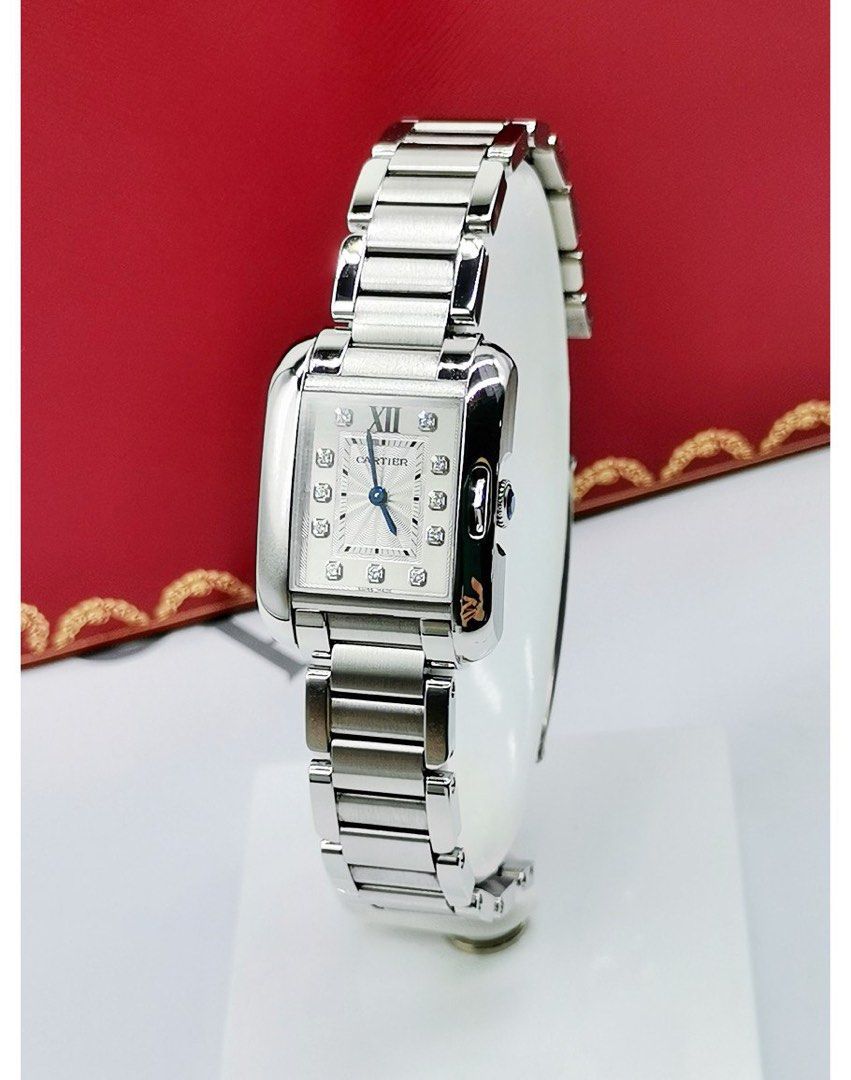 Cartier tank anglaise with diamonds sale