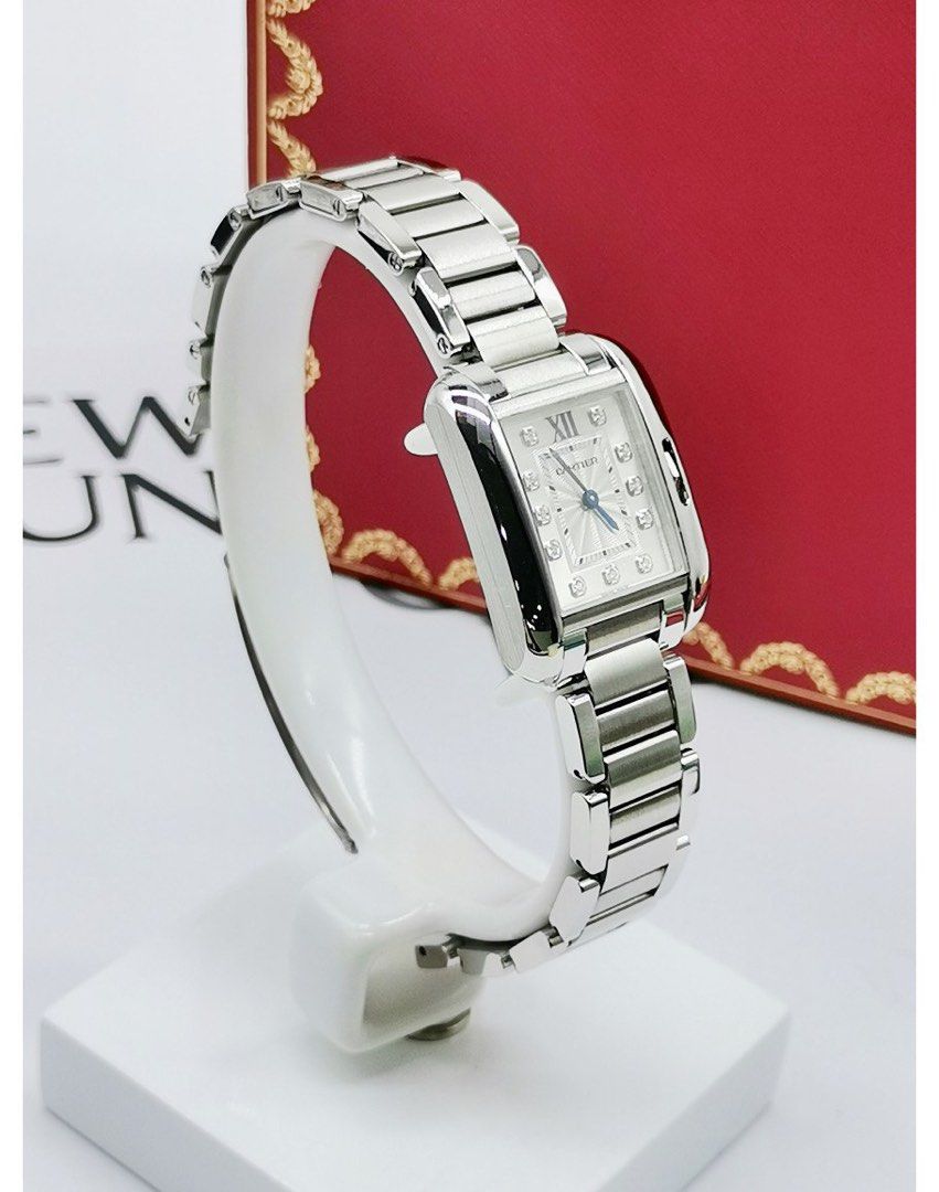 CARTIER TANK ANGLAISE LADY DIAMOND WATCH 29.8 X 39.2MM QUARTZ FULL