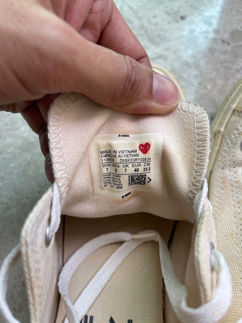 Cdg converse sizes sale