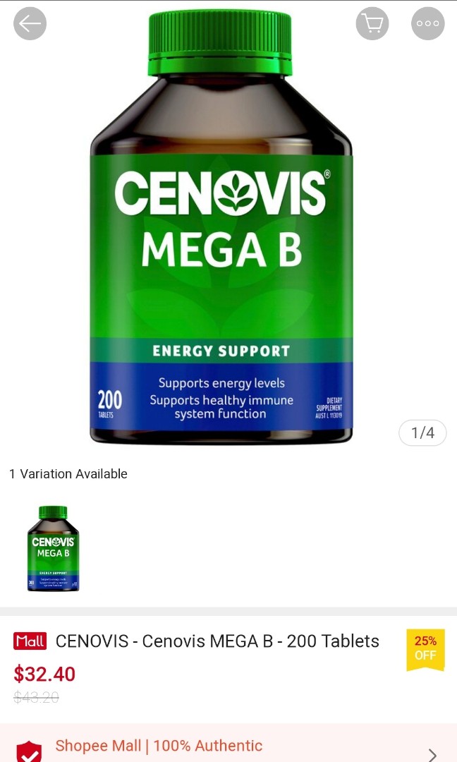 Cenovis Mega Vitamin B (200 tablets), Health & Nutrition, Health ...