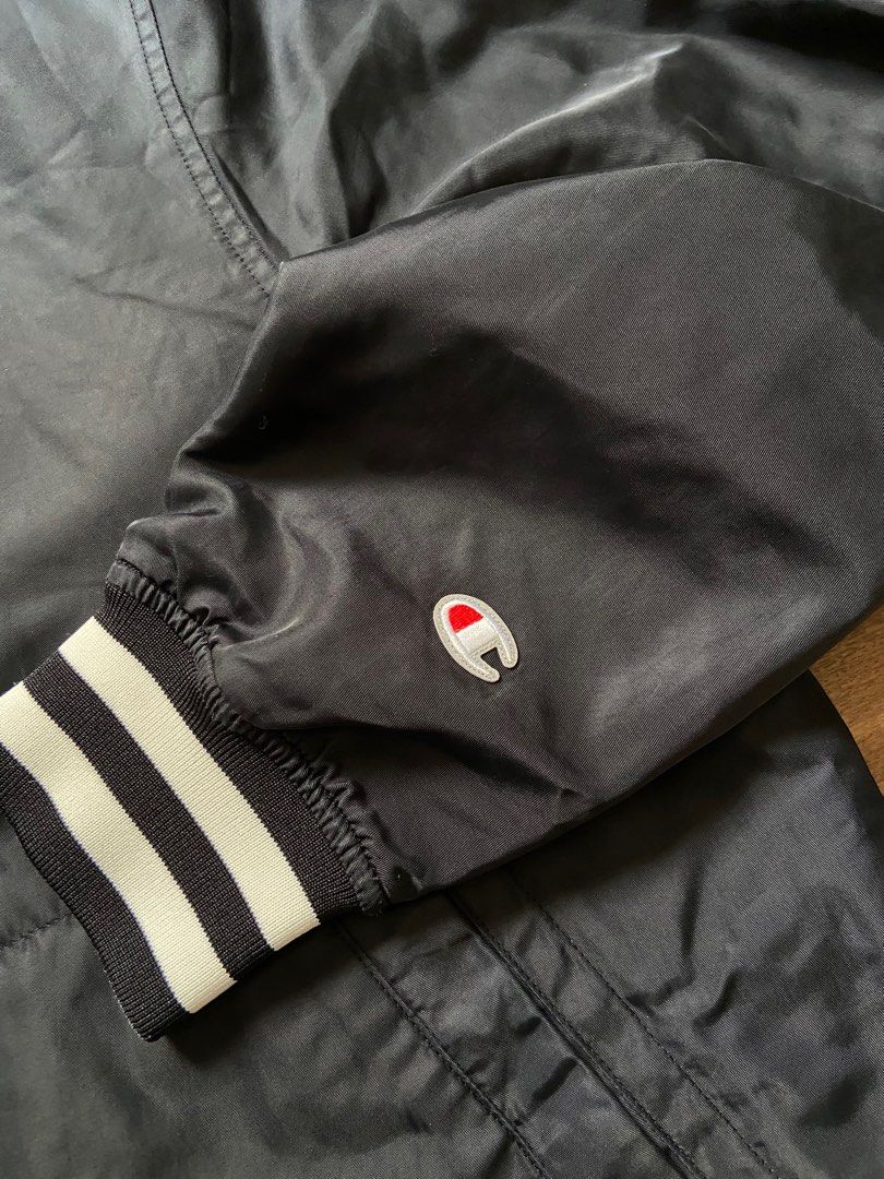 Champion Black Varsity Bomber Jacket Men s Fashion Coats