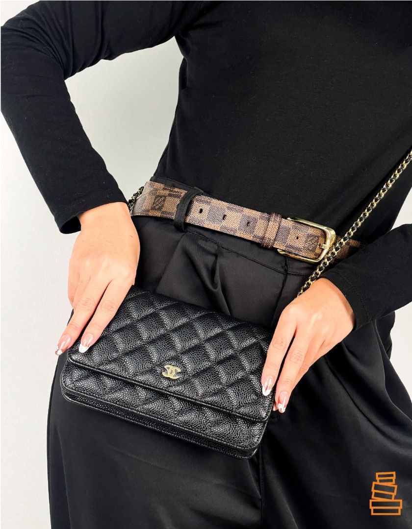 Chanel Classic Wallet on Chain Caviar in Black Luxury Bags