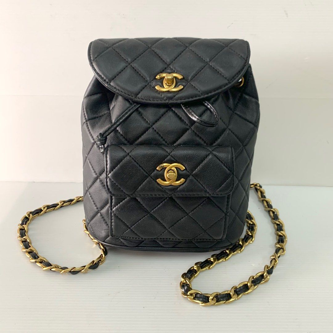 Chanel Duma Leather Chain Small Backpack