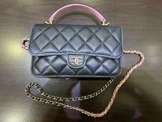 Chanel 20s Pink Small Trifold Wallet, Luxury, Bags & Wallets on Carousell