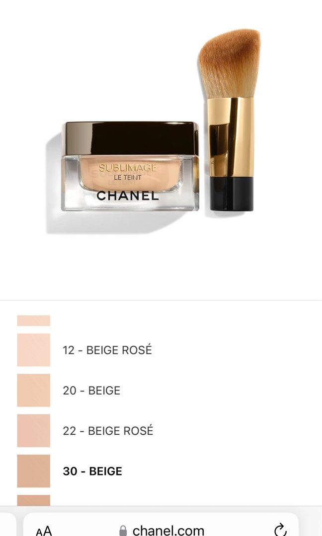 Chanel Sublimage Le Teint 30 Beige cream foundation 5ml, Beauty & Personal  Care, Face, Makeup on Carousell