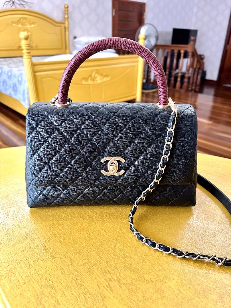 Chanel top handle bag, Luxury, Bags & Wallets on Carousell