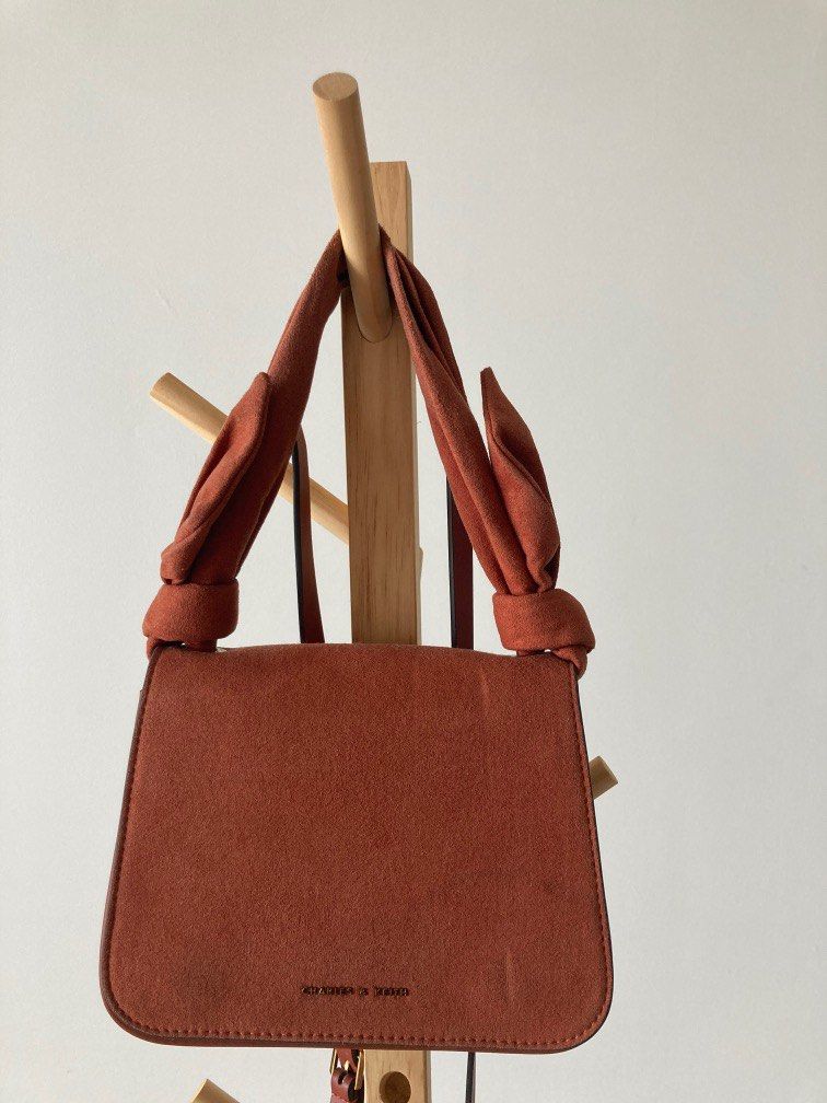Textured knot clearance handle crossbody bag