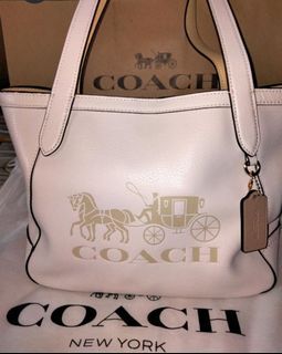 Buy Coach Signature Shoulder Bag F03574 Canvas White Beige Used