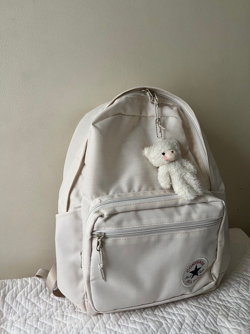 Converse white backpack deals