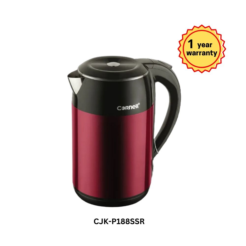 Cornell 1.8L Double Layer Kettle Jug Red CJK P188SSR EP TV Home Appliances Kitchen Appliances Kettles Airpots on Carousell