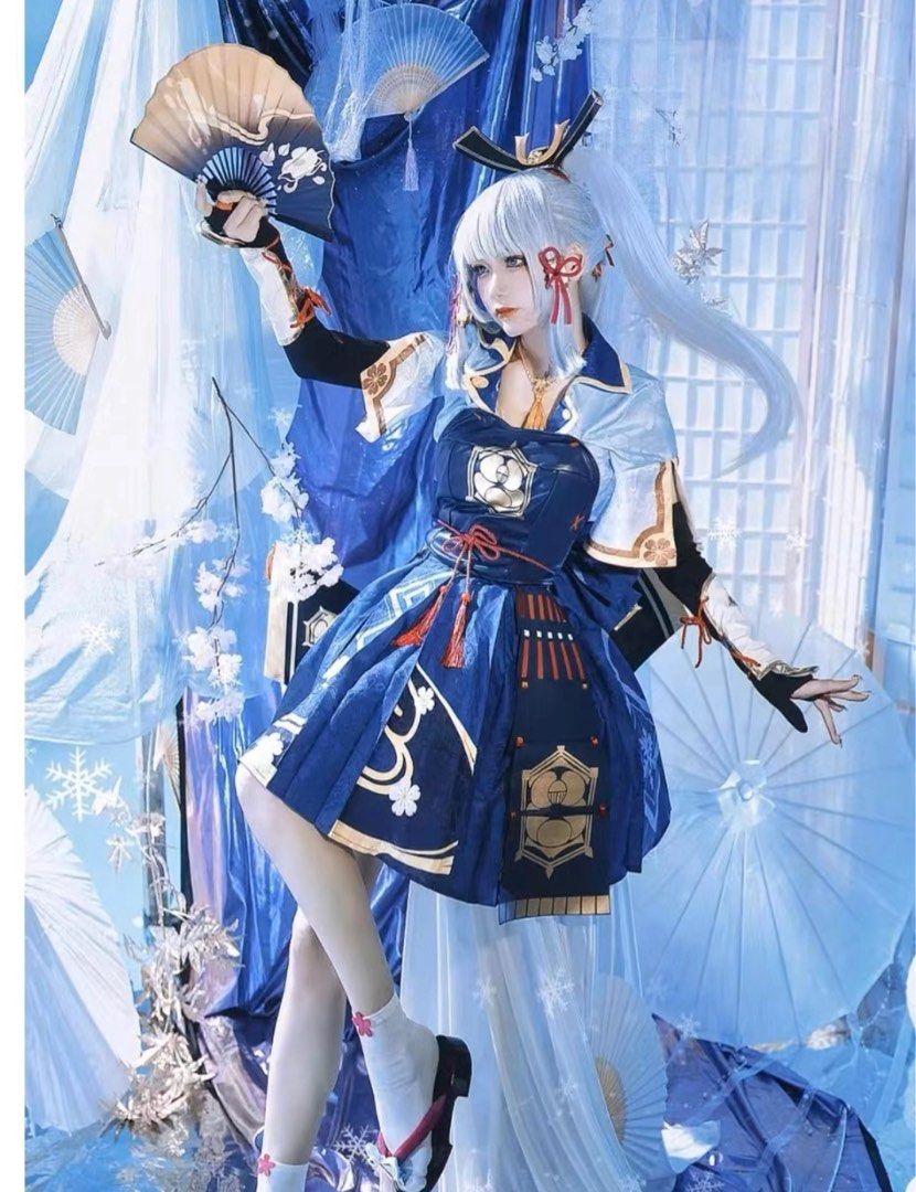 原神神里綾華cosplay大全套, 女裝, 連身裙& 套裝, 套裝- Carousell