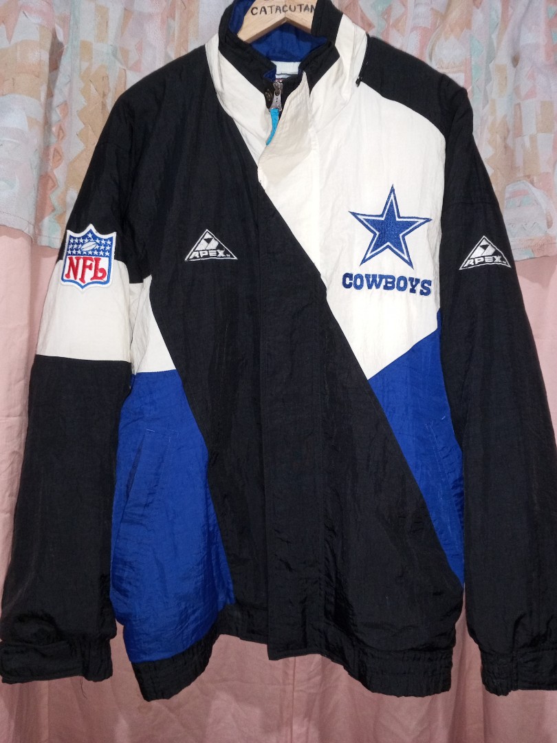 Vintage Dallas Cowboys Jacket XL 90s Blue Apex One Insulated 