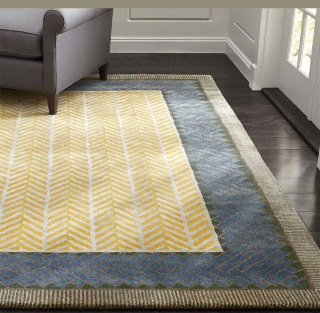 Crate and Barrel chevron carpet 8ft x 10ft, Furniture & Home Living