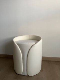 Cream White Vanity Chair Stool
