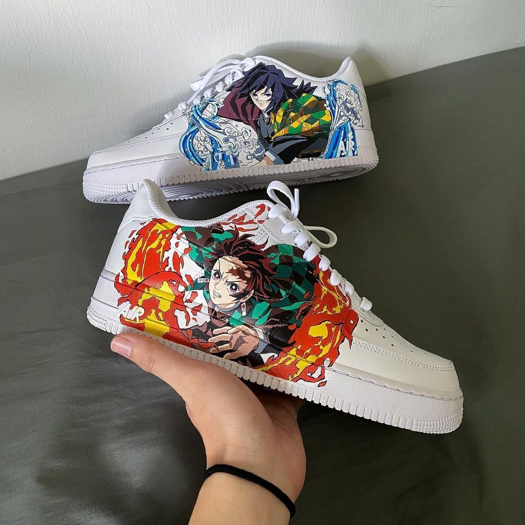 Custom Nike AF1 Demon slayer themed