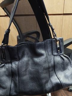 DAKS  LEATHER  HOBO DARK GRAY BAG