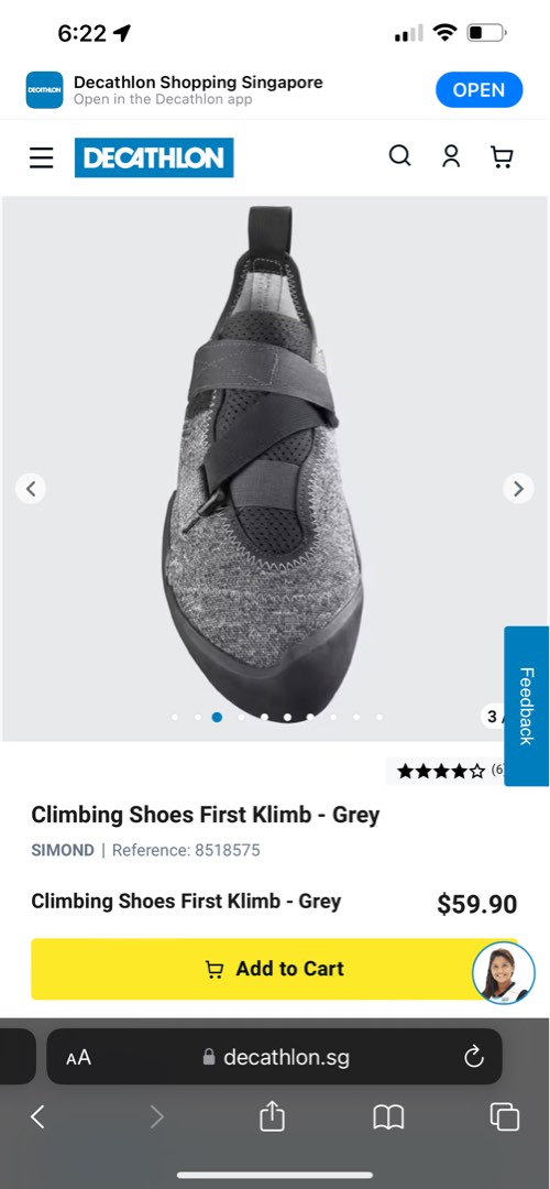 Decathlon Climb Shoe, Sports Equipment, Other Sports Equipment and