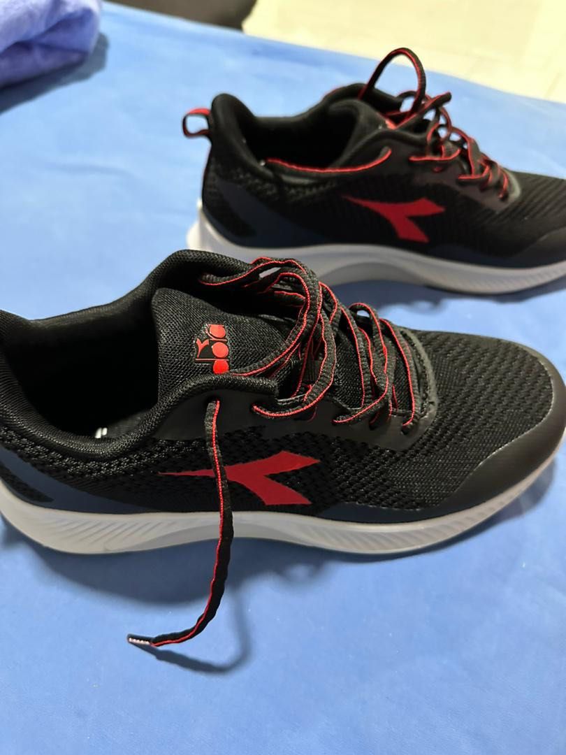 Diadora Black Red Sports Shoe Men s Fashion Footwear Sneakers