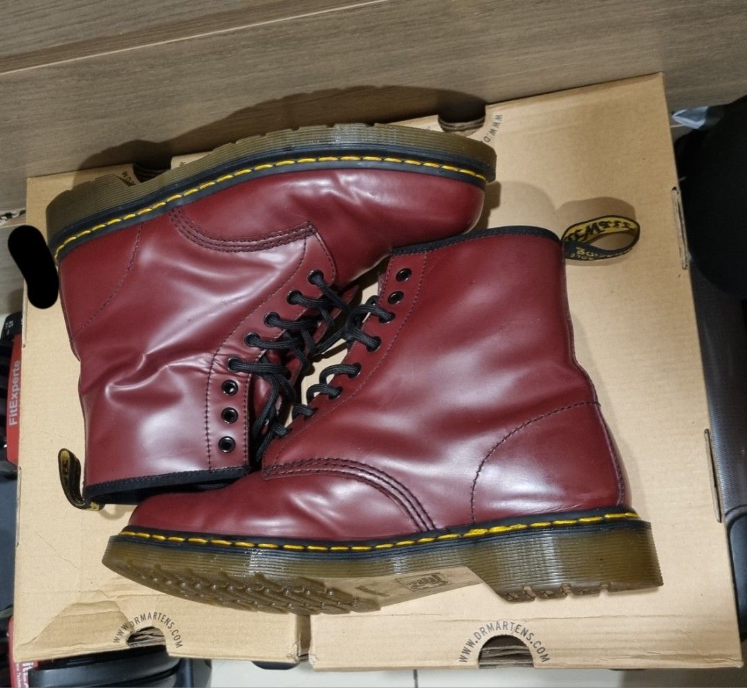 Dr Martens 1460 8 hole Cherry Red UK 8 Men s Fashion Footwear