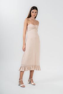 Elliana Dress in Beige