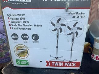 For Sale Stand Fan Twin Pack, dalwa na sa isang box