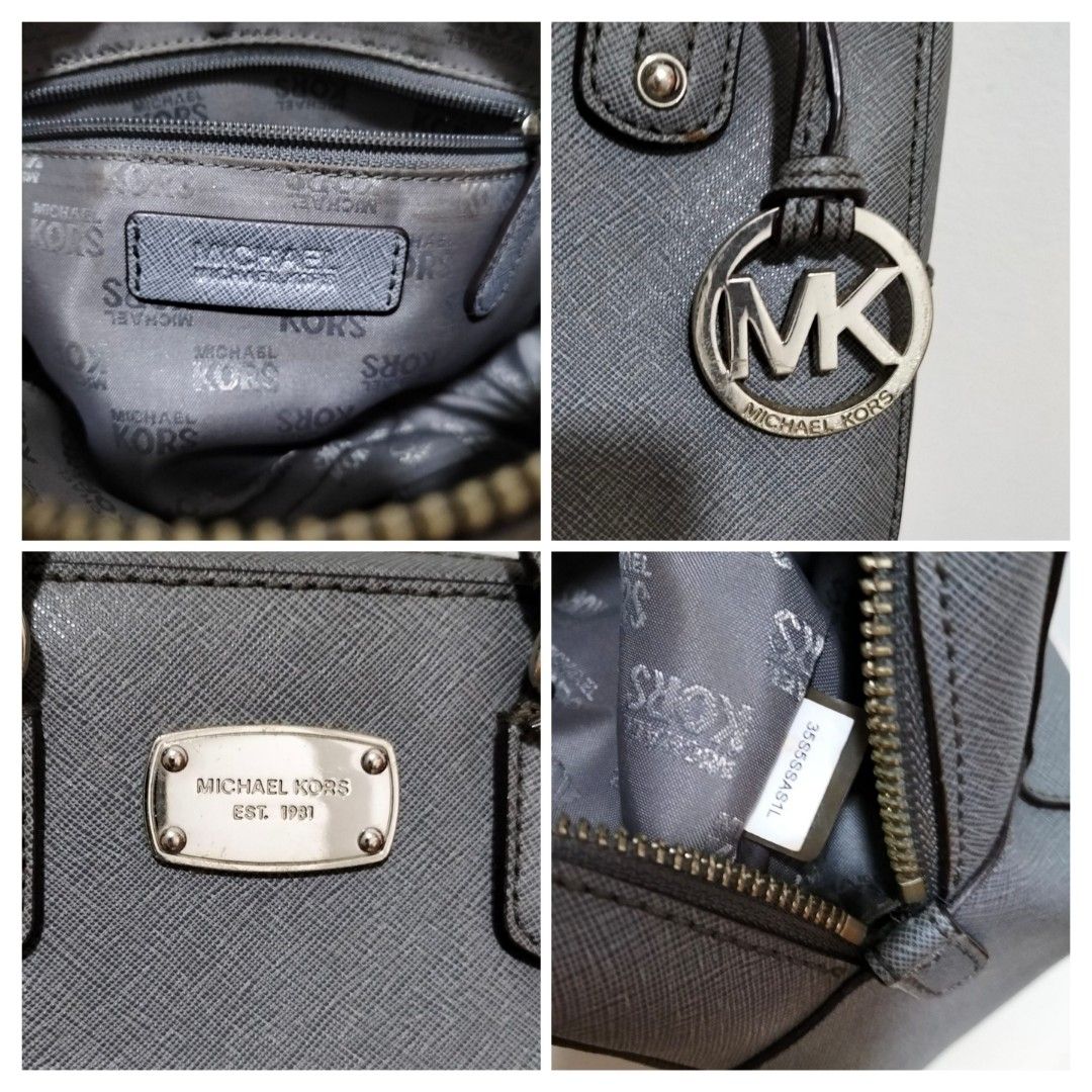 Free Delivery Michael kors Grey Mini Saffiano Leather Crossbody Bag