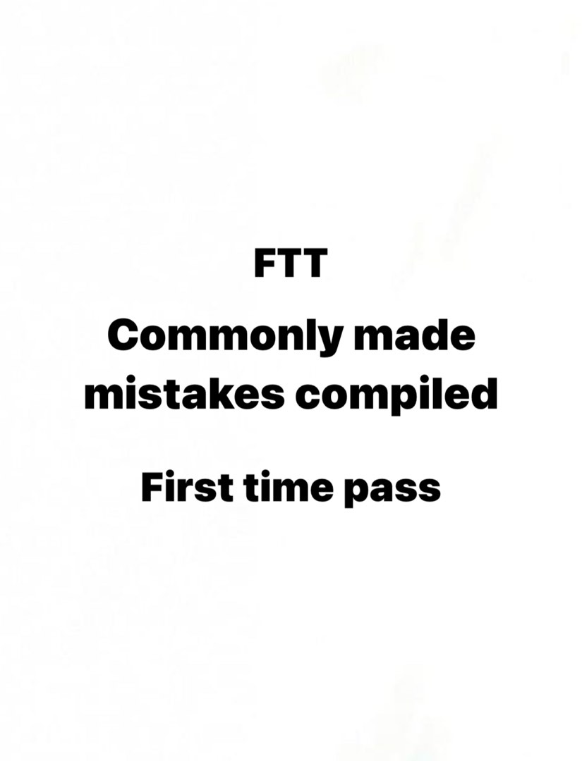 FTT notes commonly made mistakes, Hobbies & Toys, Books & Magazines ...