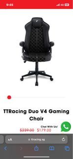 TTR Gaming Chair- leather stealth 