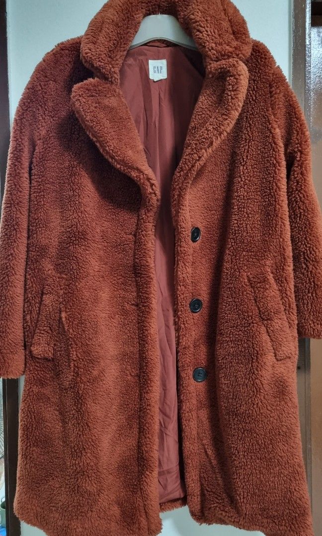 GAP Teddy jacket Women s Fashion Coats Jackets and Outerwear on