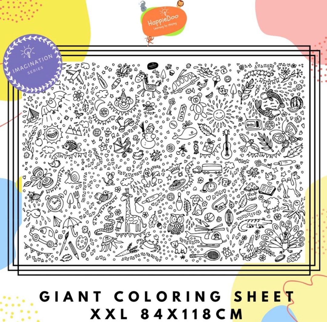 Giant Coloring Sheet, Hobbies & Toys, Toys & Games on Carousell