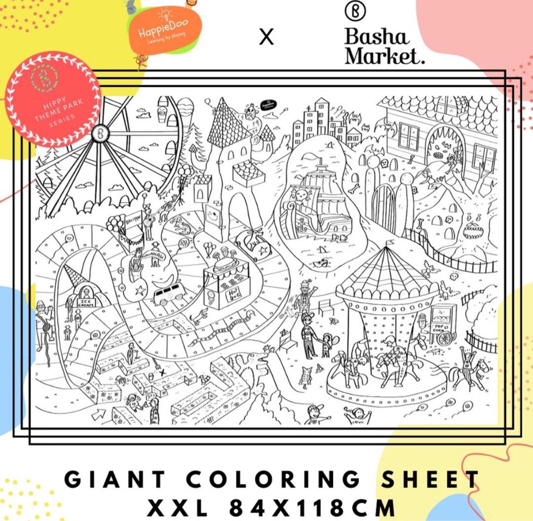 Giant Coloring Sheet, Hobbies & Toys, Toys & Games on Carousell