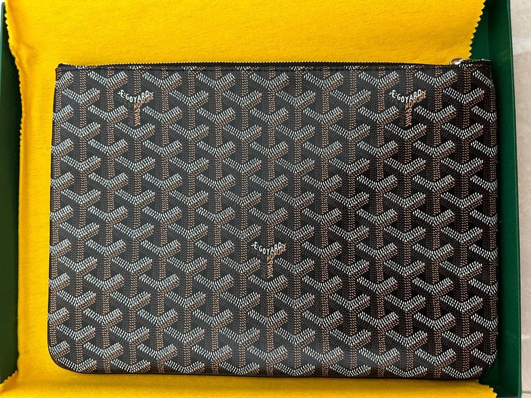 Goyard Senat Zip Pouch Clutch MM Yellow