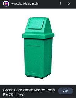 Bundle Green Waste Master Trash Bin 28 L Small