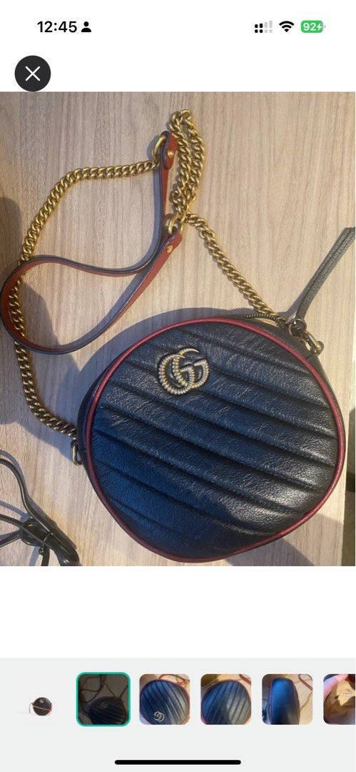 Gucci Marmont Mini Round Shoulder Bag