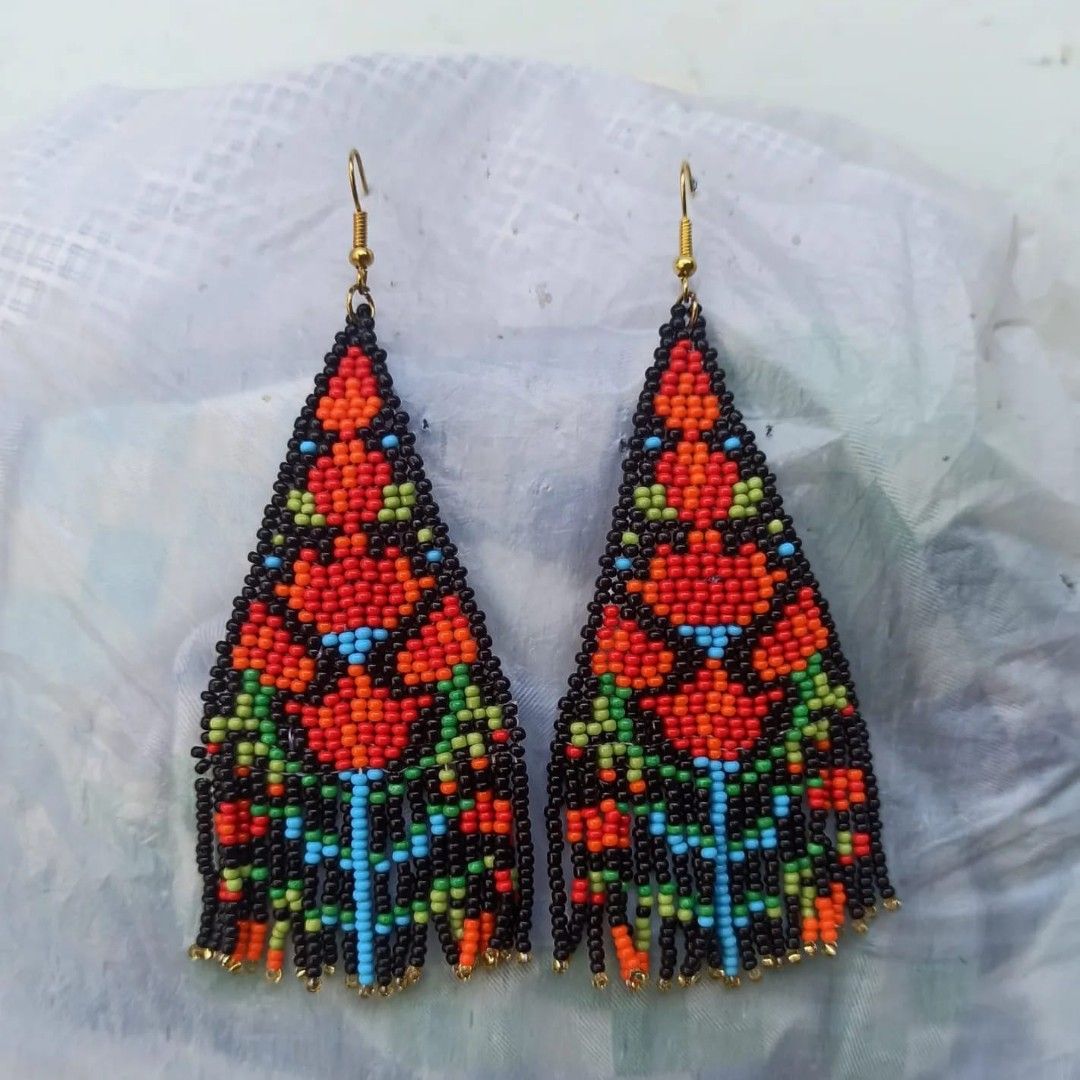 Fringe seed online bead earrings