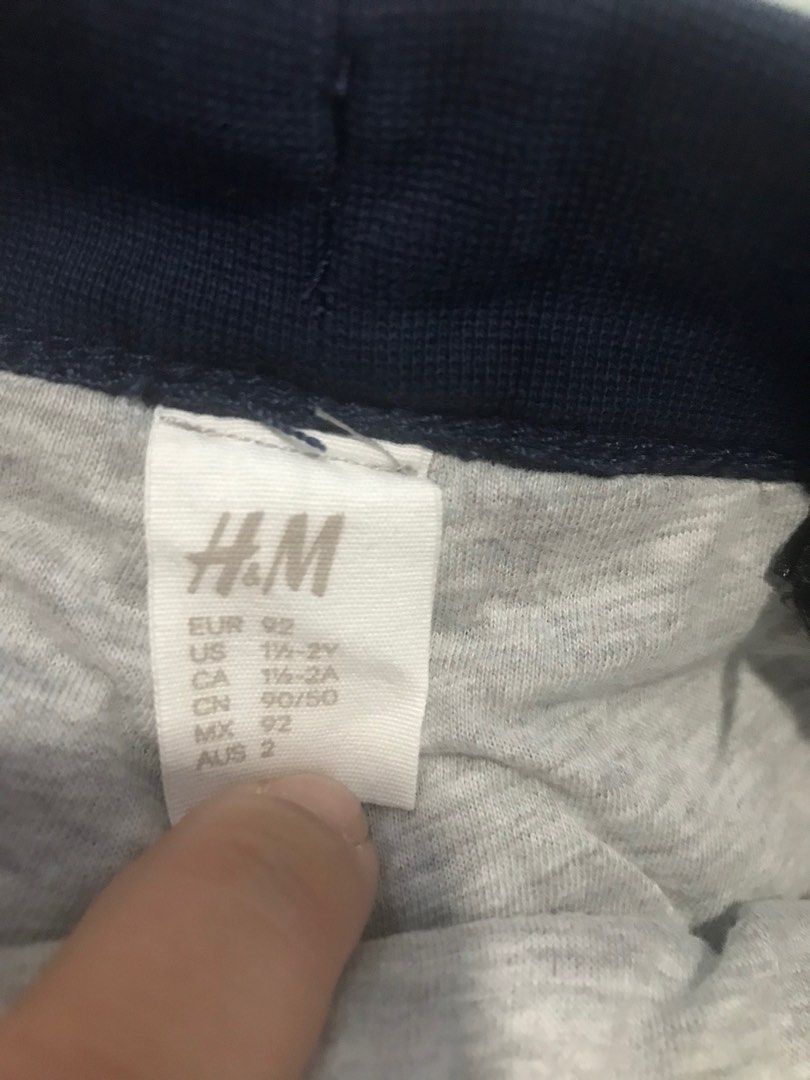 H M cotton double layered pants for boy or girl tagged 1.5 2