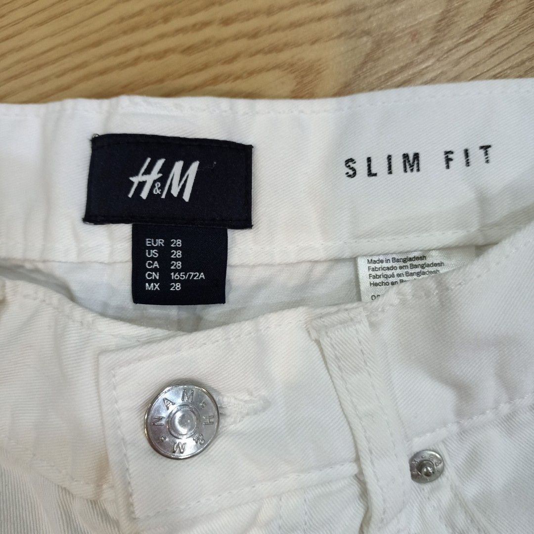 H M White Shorts Women s Fashion Bottoms Shorts on Carousell