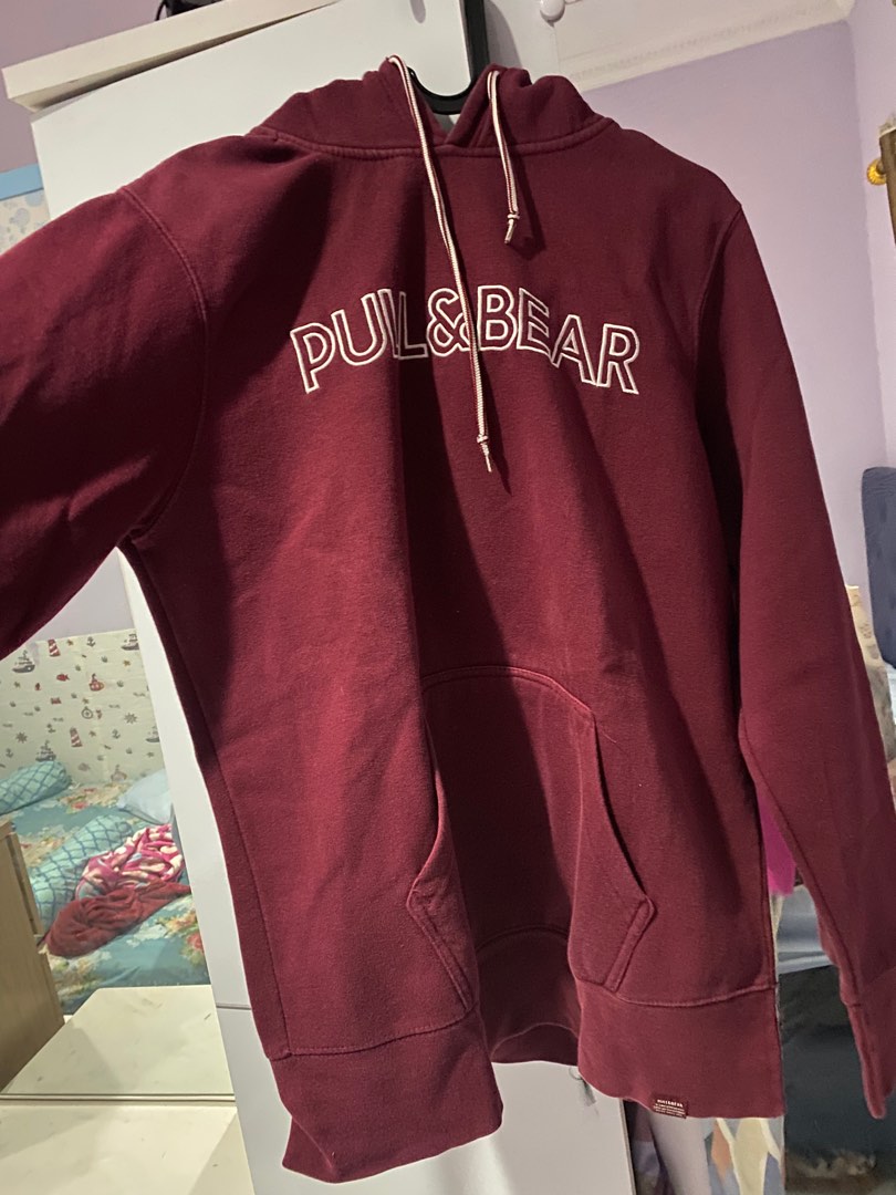Hoodie Maroon Pull Bear