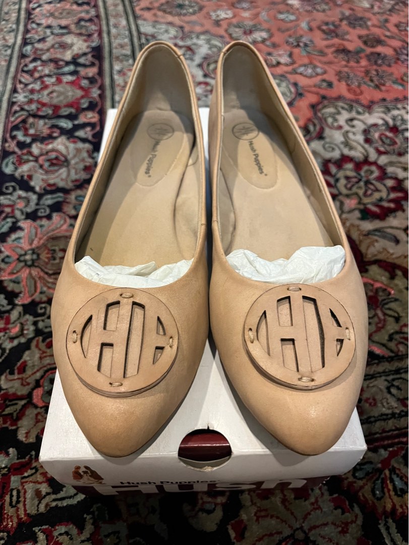 Hush puppies nude ballet flats top