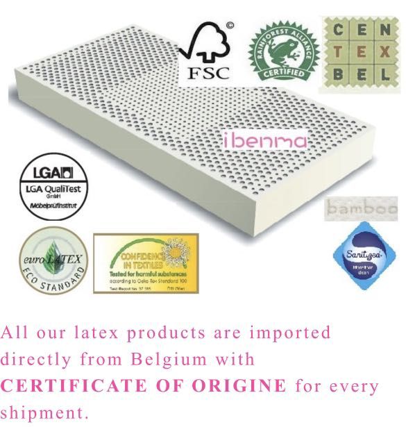 Ibenma Belgian Latex Mattress (Super Single), Furniture & Home Living