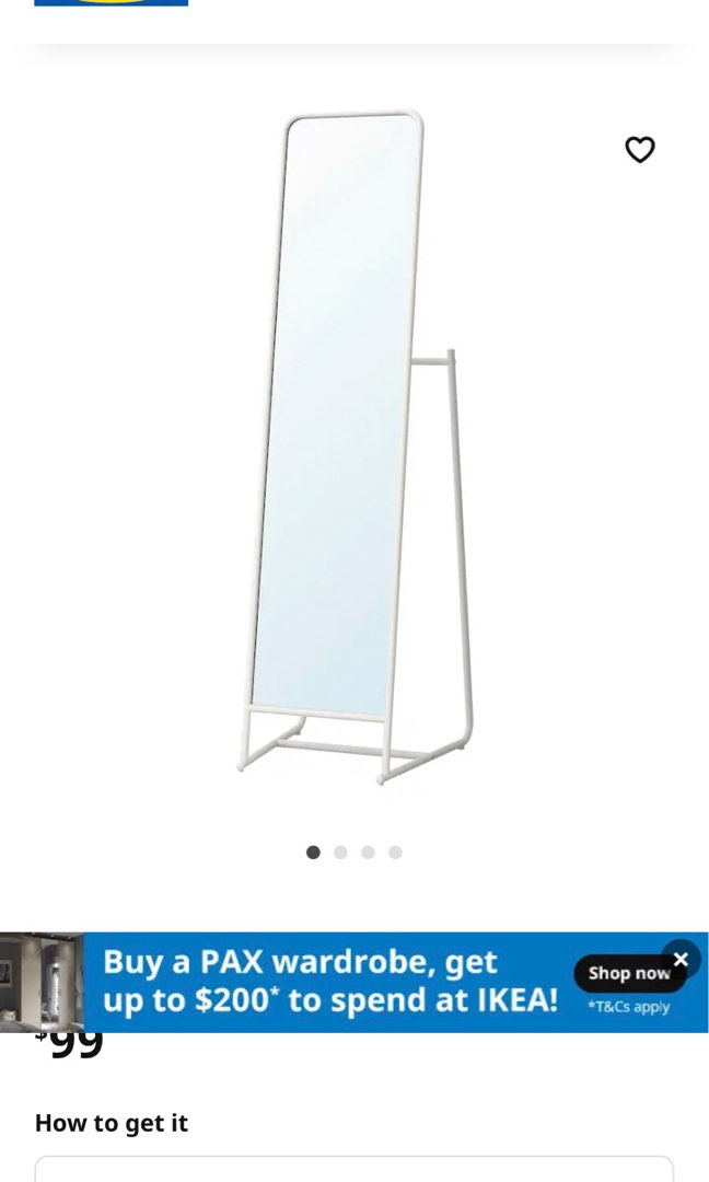 Ikea Standing Mirror, Furniture & Home Living, Home Decor, Mirrors on